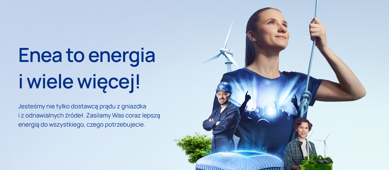 Zawodniczka w stroju Enea trzymająca rakietkę do tenisa stołowego